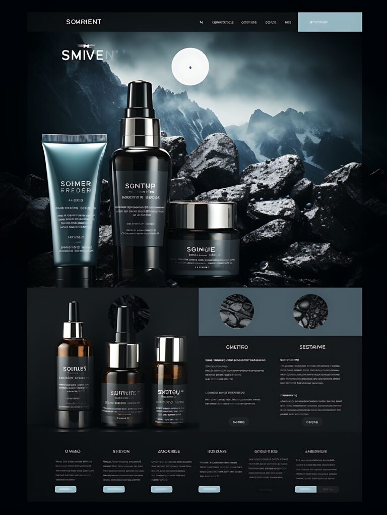 website-premium-grooming-products-men-sleek-silver-black-col-layout-design-concept-idea
